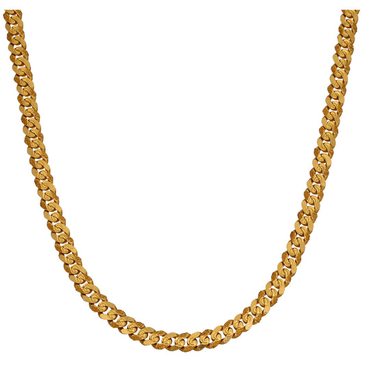 22ct Gold Curb Chain 18"