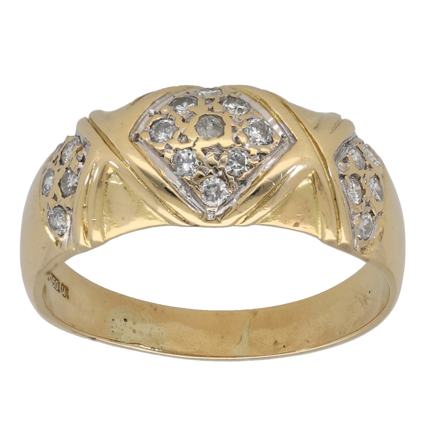 18ct Gold 0.19ct Diamond Dress/Cocktail Ring Size Q