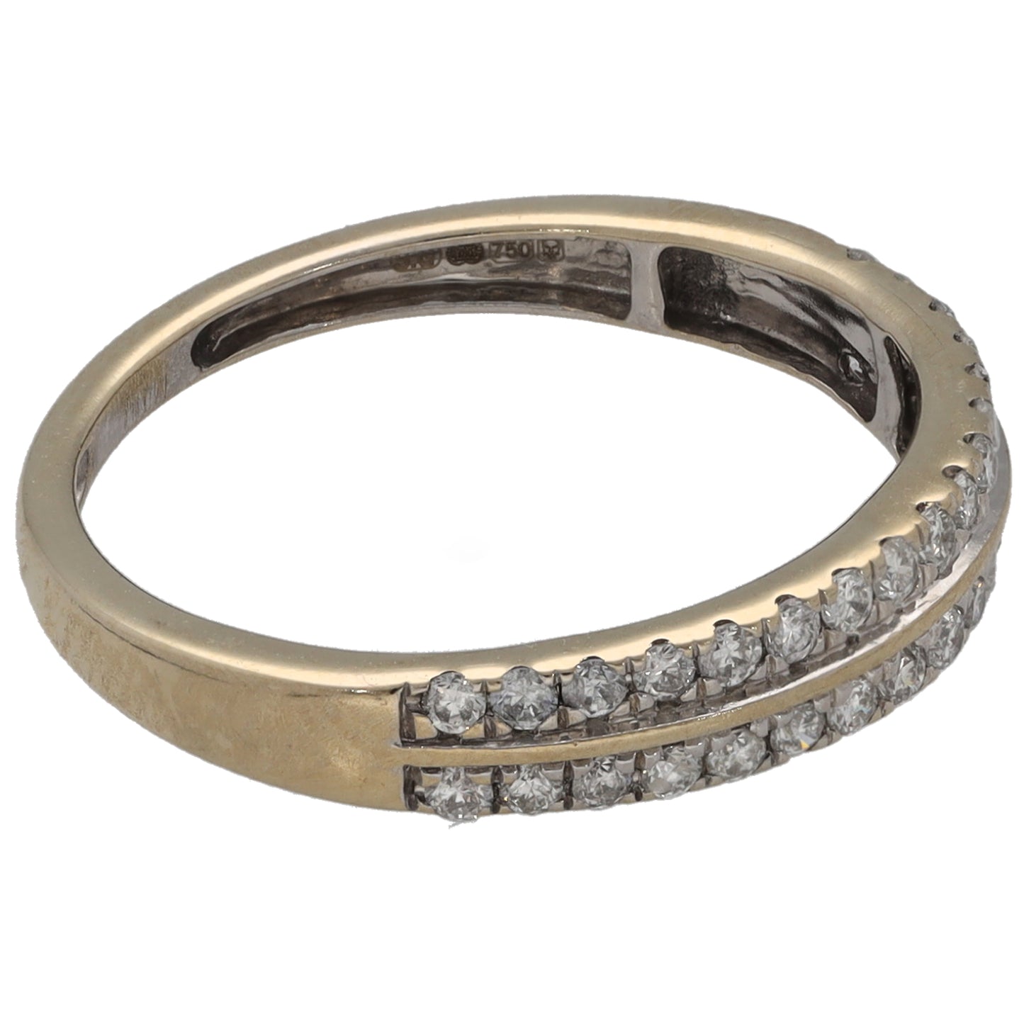 18ct White Gold 0.17ct Diamond Half Eternity Ring Size K