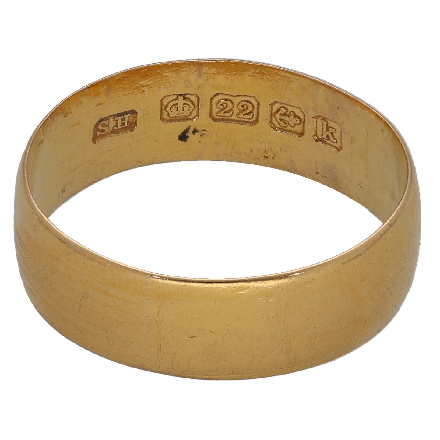 22ct Gold Plain Wedding Ring Size Q