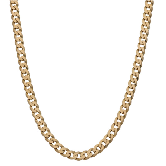 9ct Gold Curb Chain 18"