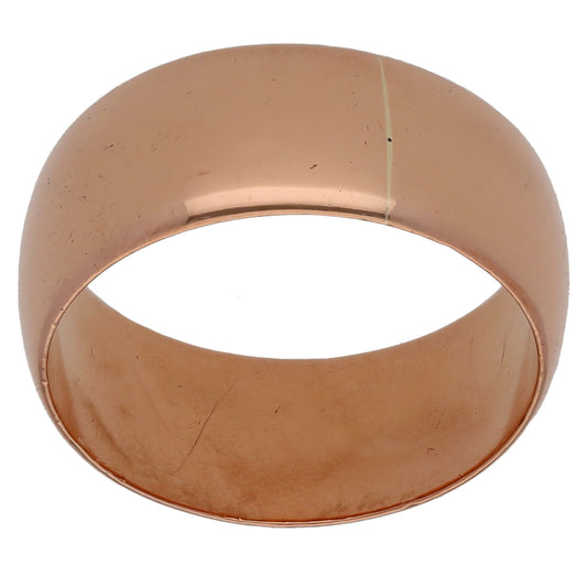 9ct Rose Gold Plain Wedding Ring Size T