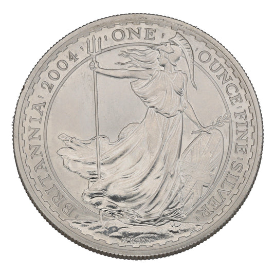 Fine Silver Queen Elizabeth II 1 OZ Britannia Coin 2004