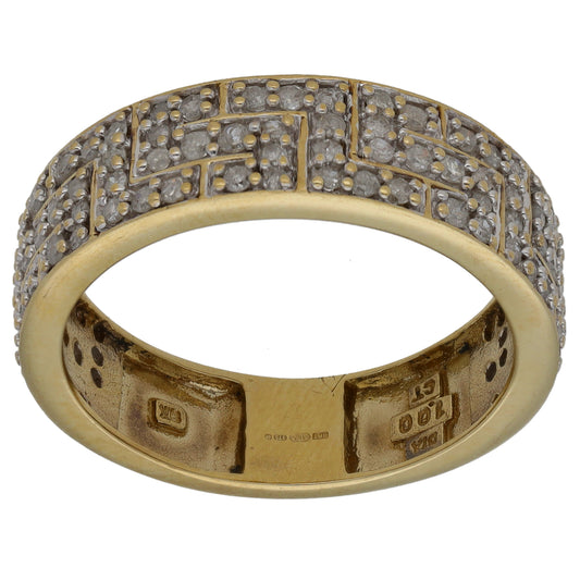 9ct Gold 1.00ct Diamond Alternative Ring Size V