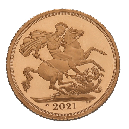 22ct Gold Queen Elizabeth II Full Sovereign Coin 2021