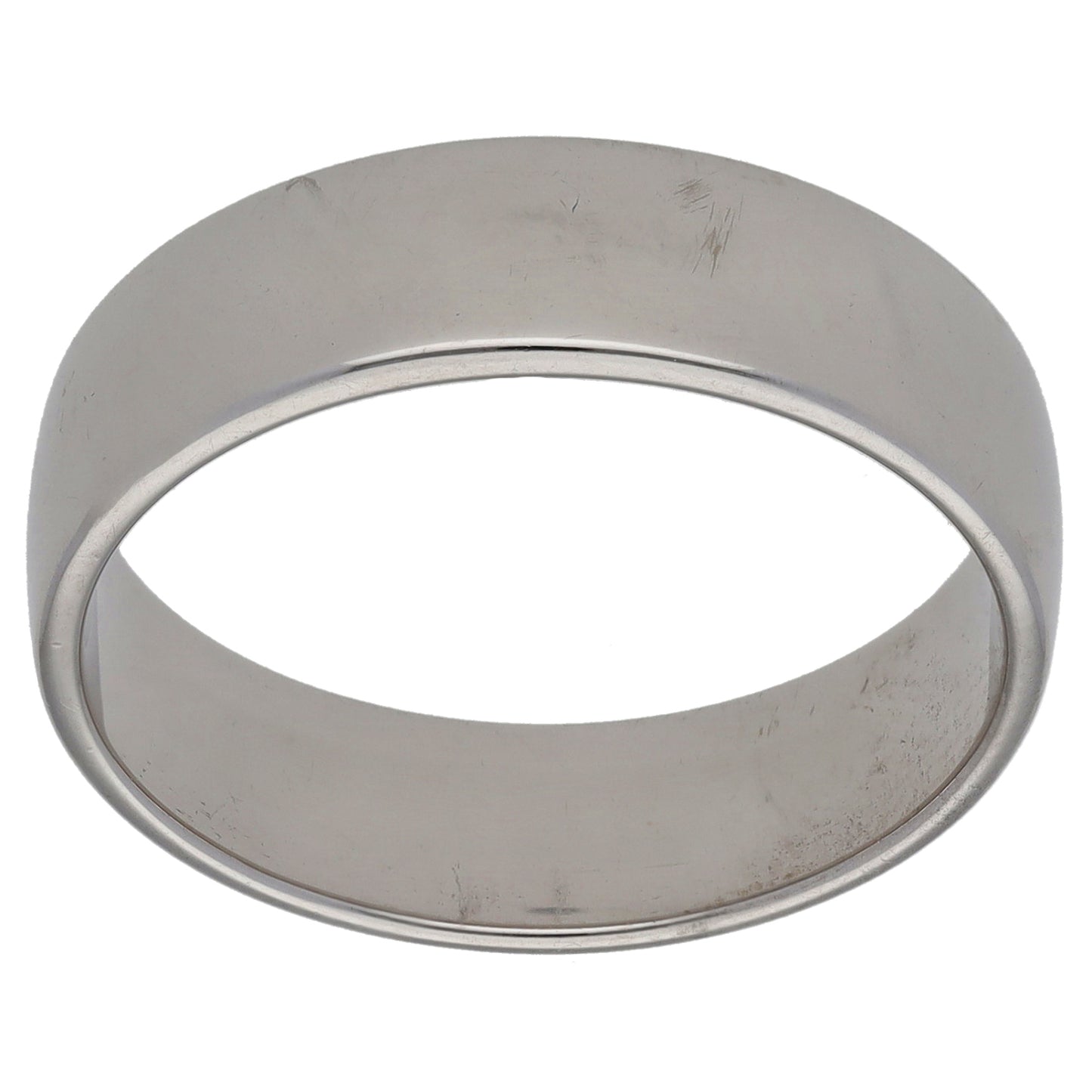 18ct White Gold Plain Wedding Ring Size S