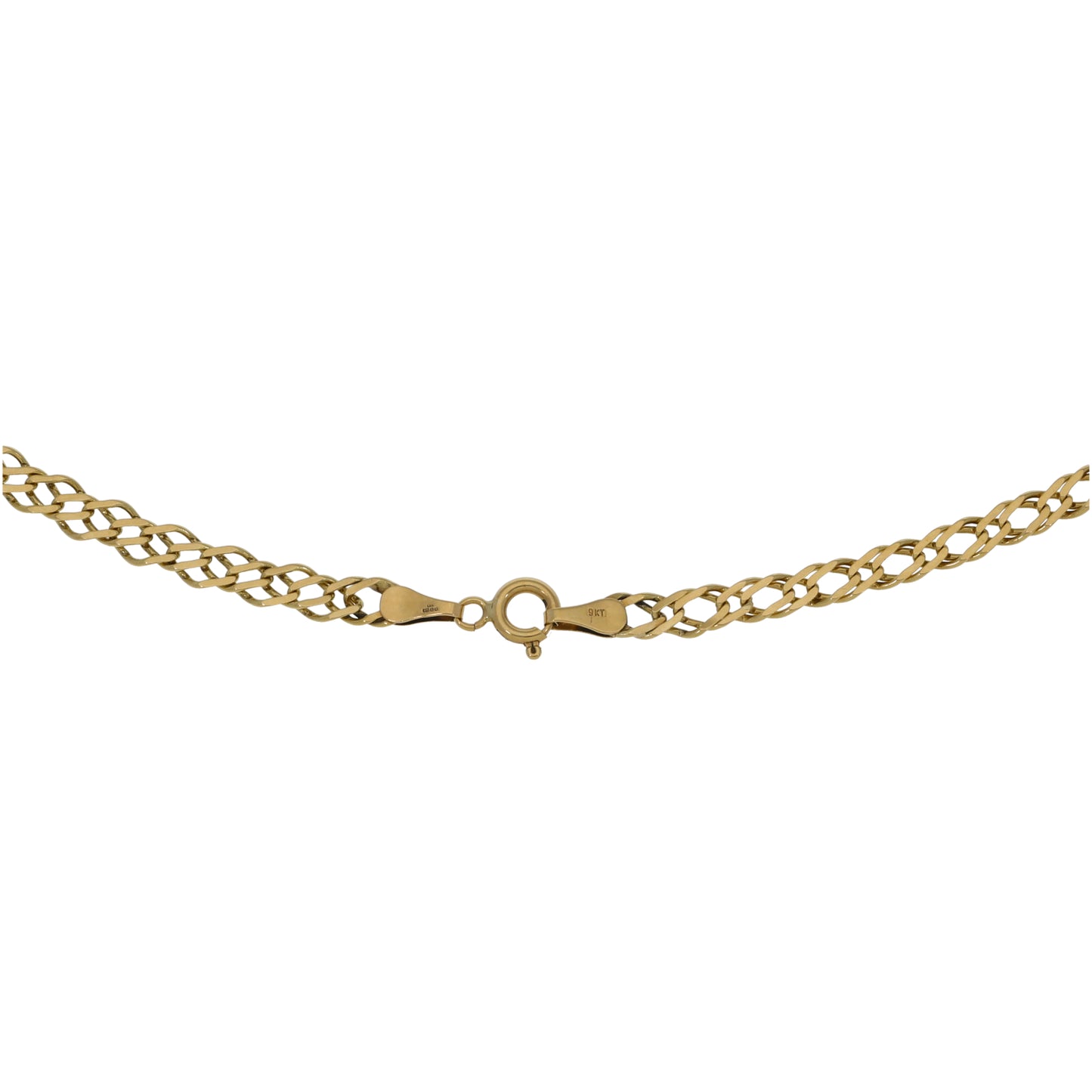 9ct Gold Double Curb Chain 20"