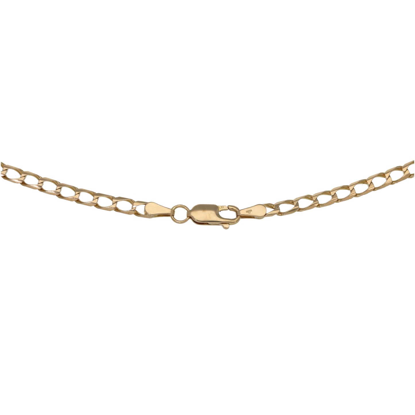 9ct Gold Curb Chain 22"