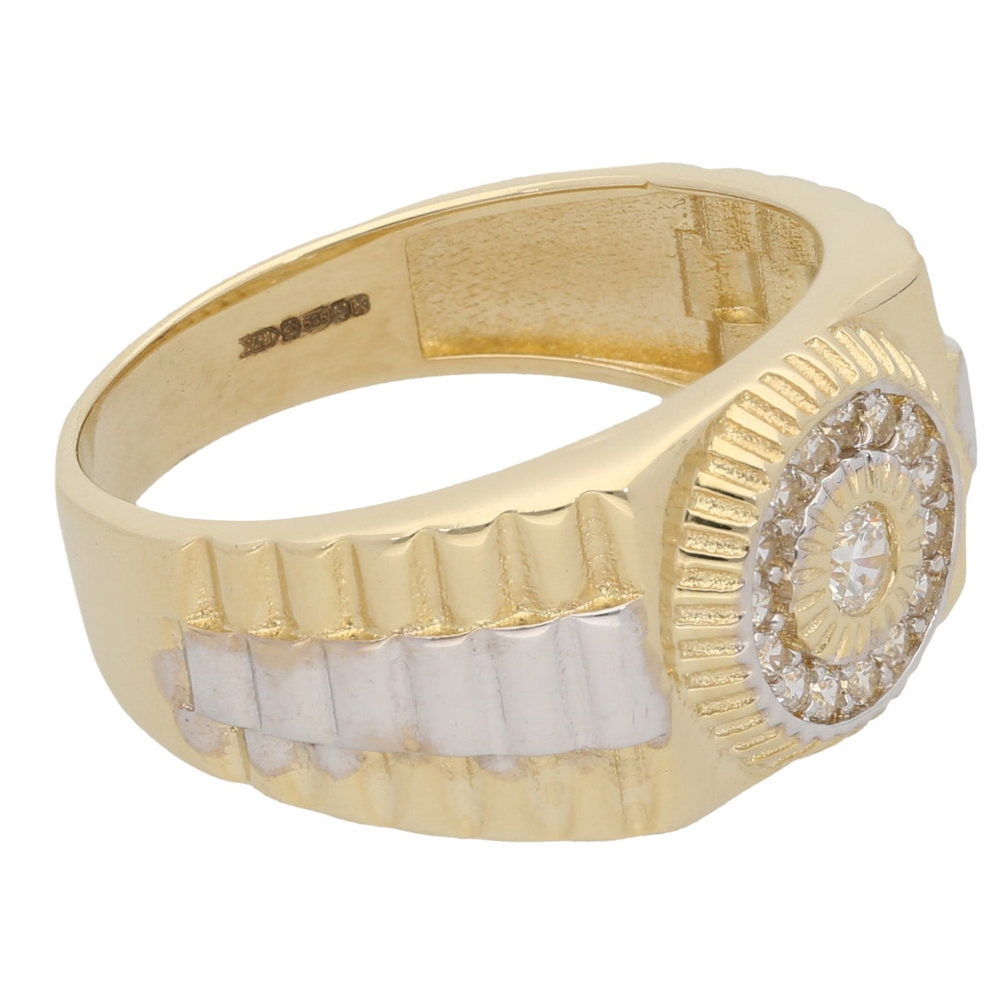 14ct Gold Cubic Zirconia Signet Ring