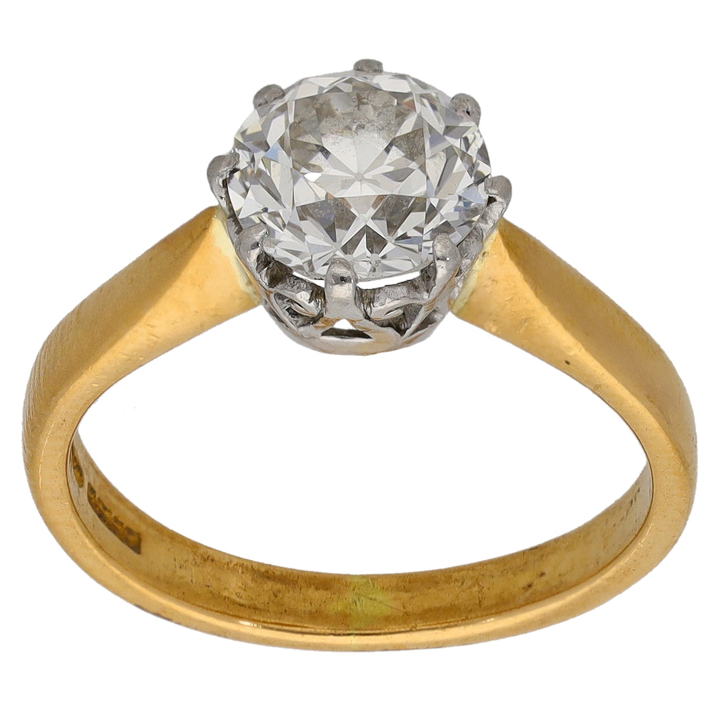 22ct Gold 1.85ct Diamond Solitaire Ring Size O