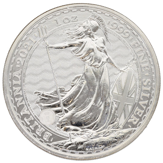 Fine Silver Queen Elizabeth II 1 OZ Britannia Coin 2021