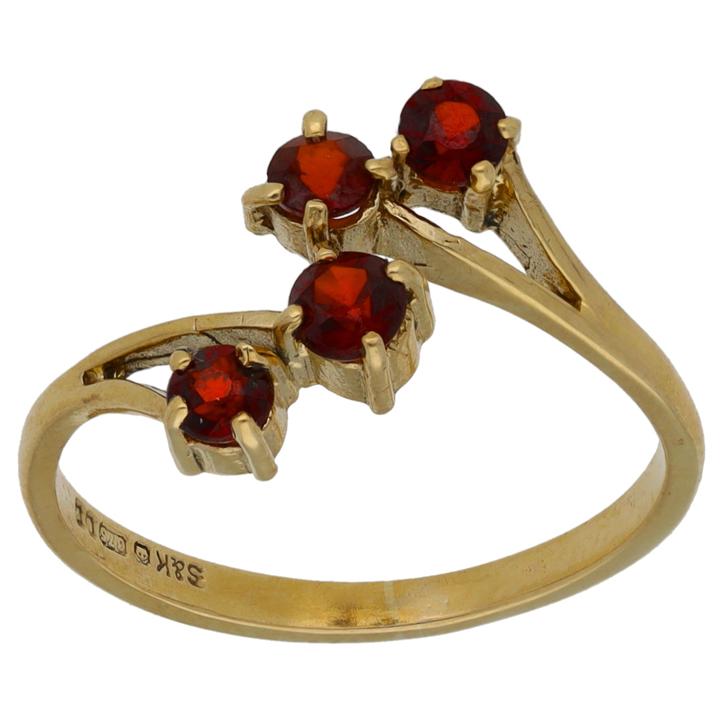 9ct Gold Garnet Dress/Cocktail Ring Size M