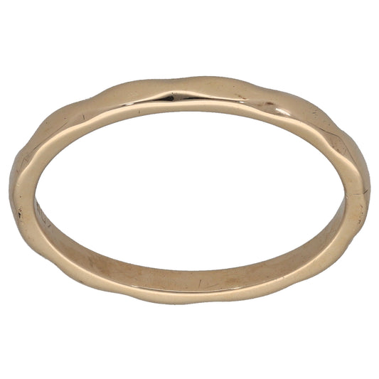 9ct Gold Plain Wedding Ring Size P