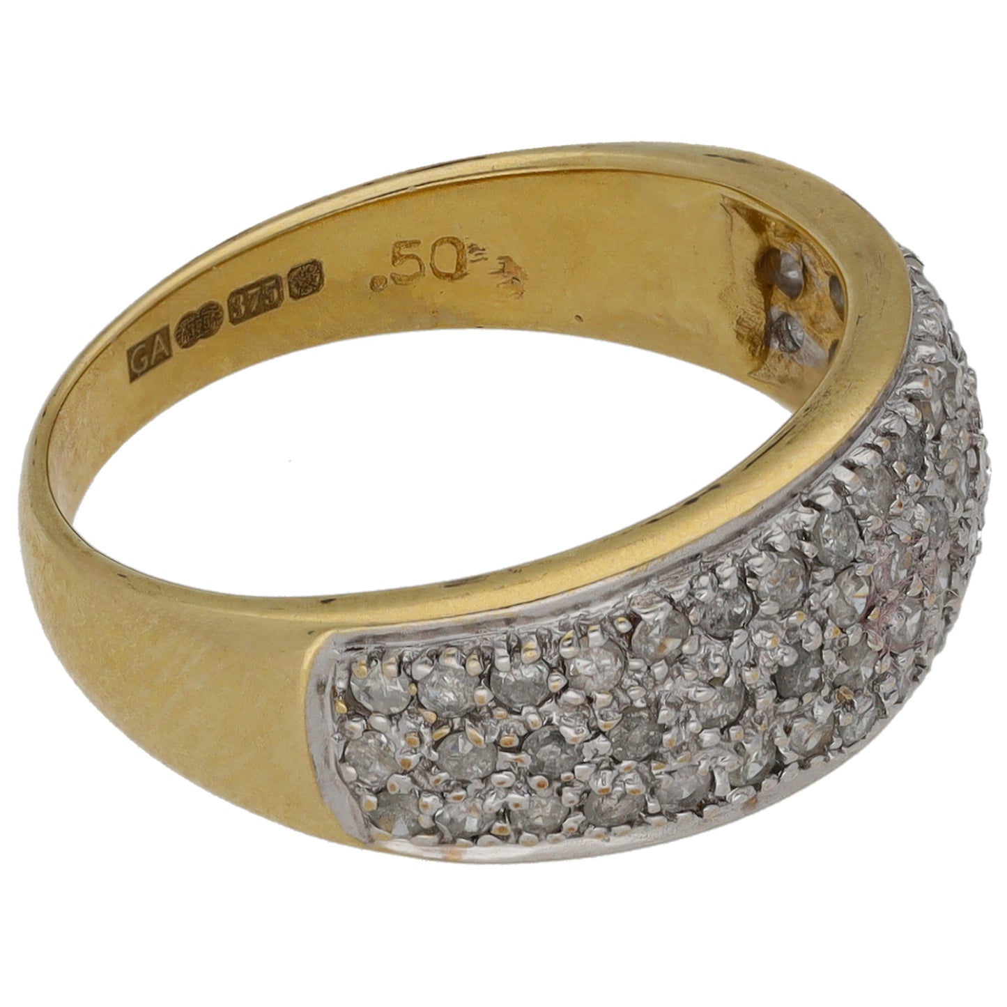 9ct Gold 0.50ct Diamond Alternative Ring Size N