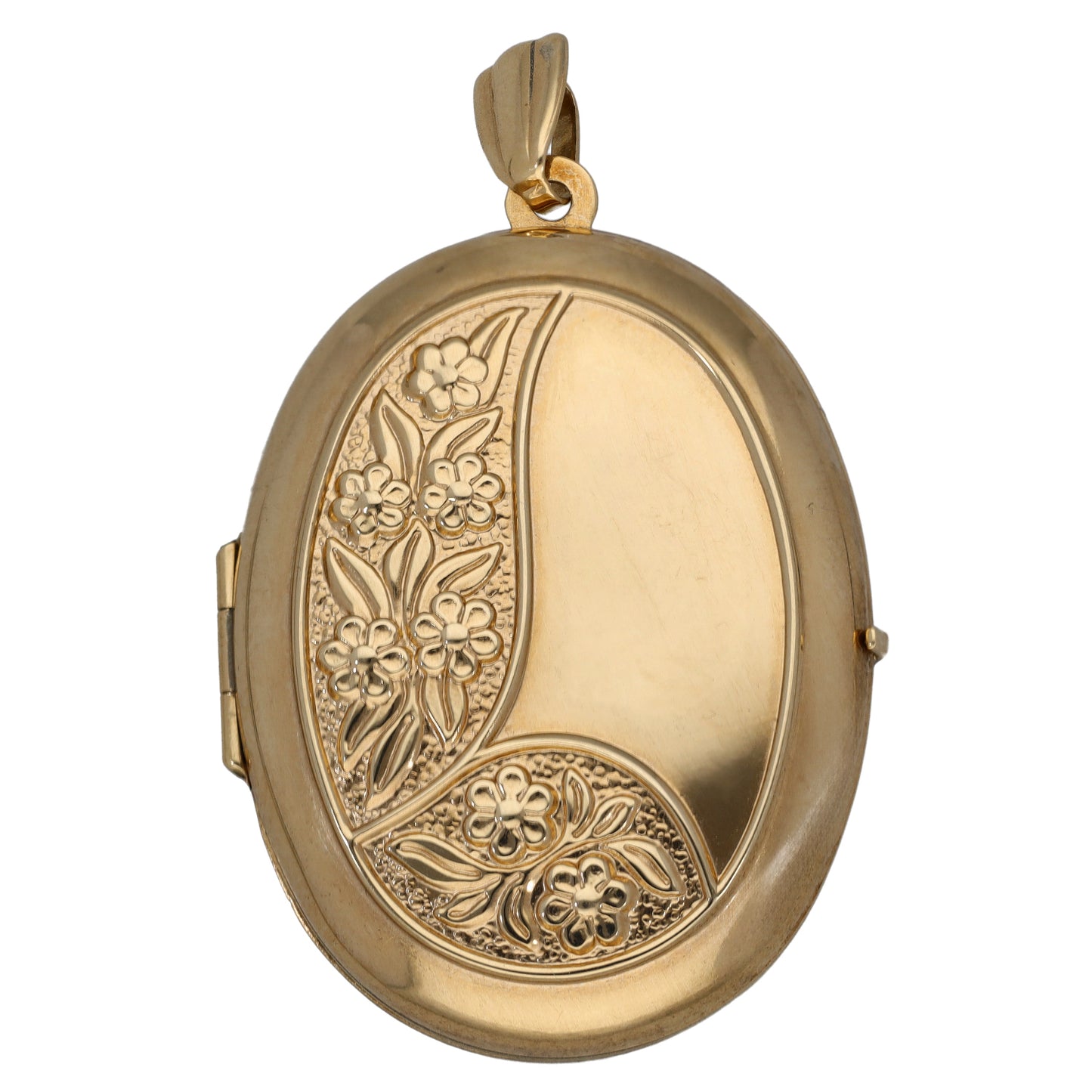 9ct Gold Patterned Locket Pendant