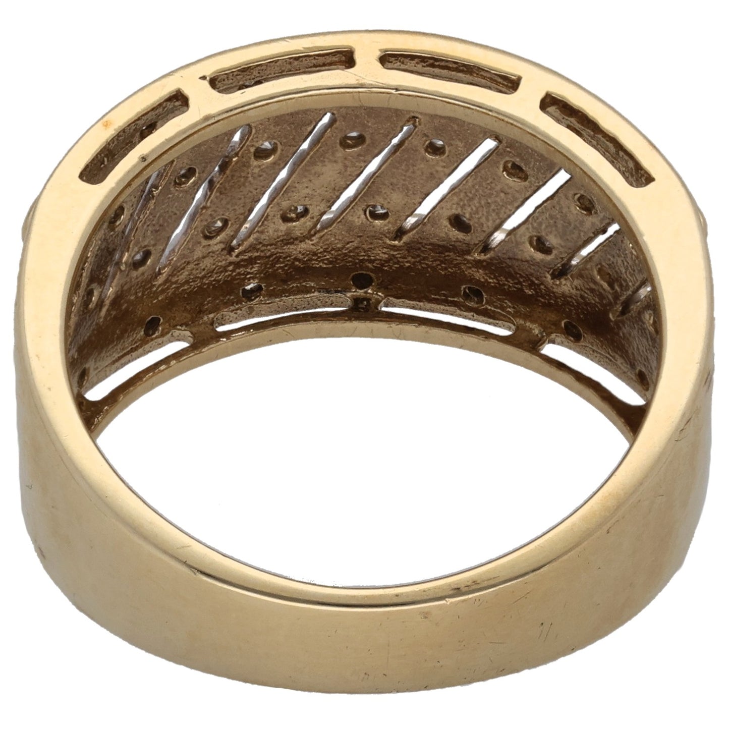 9ct Gold 0.15ct Diamond Alternative Ring Size N