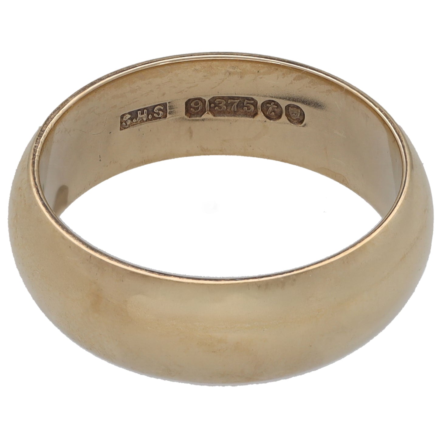 9ct Gold Plain Wedding Ring Size L