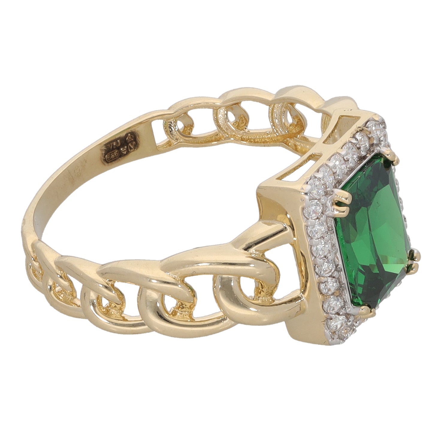 New 14ct Imitation Gems Cluster Ring Size P 1/2