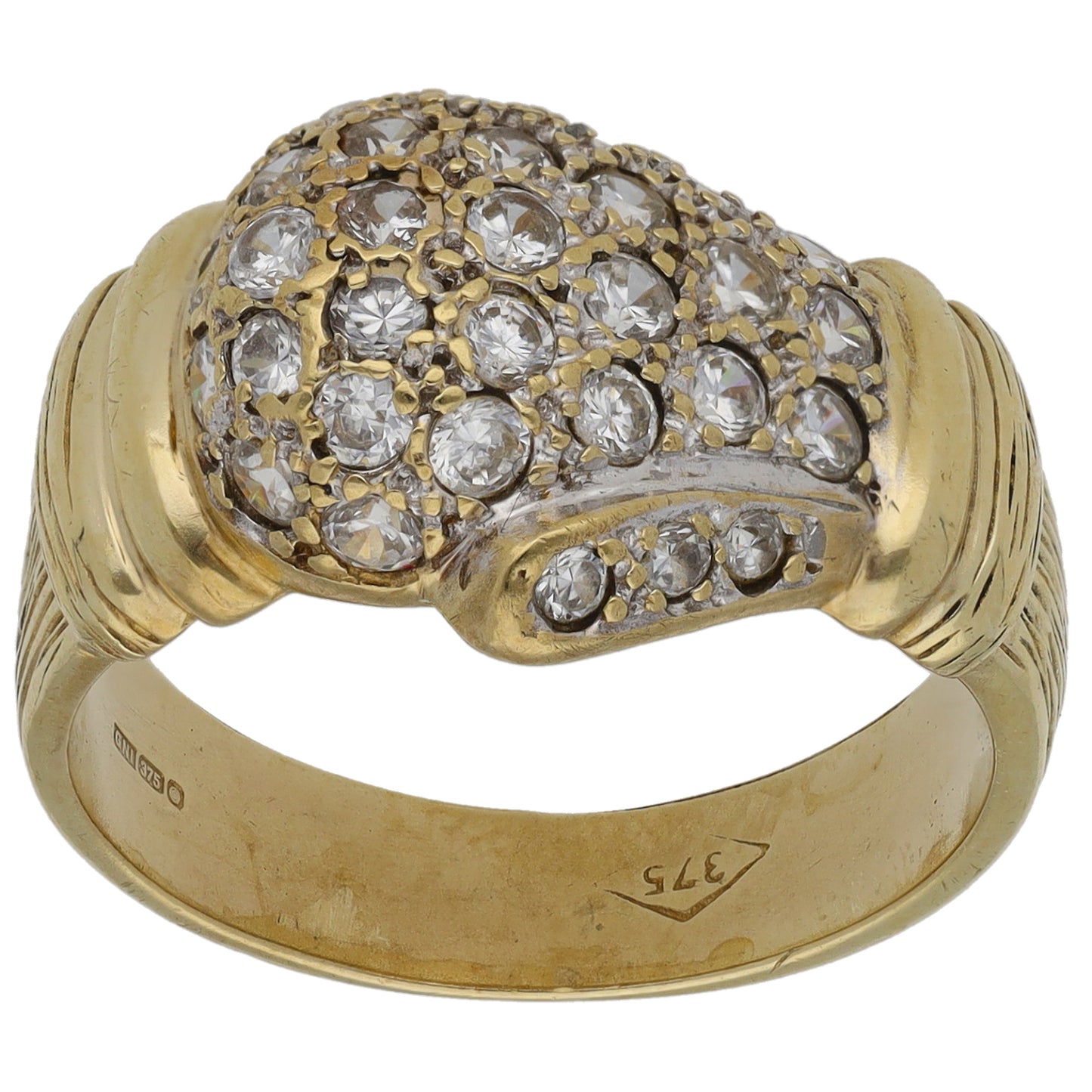 9ct Gold Cubic Zirconia Alternative Ring Size U