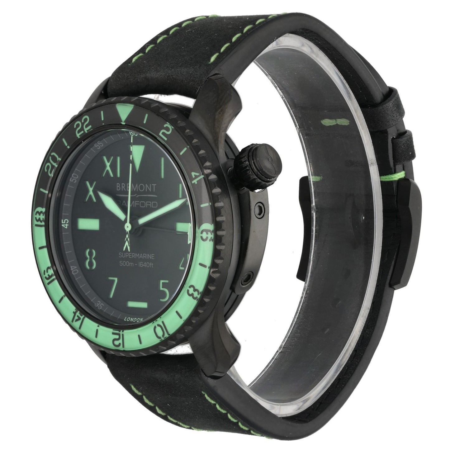 Bremont Supermarine Bamford Aurora GMT S502-DLC-BAMFORD-L-S 43mm DLC Stainless Steel Watch