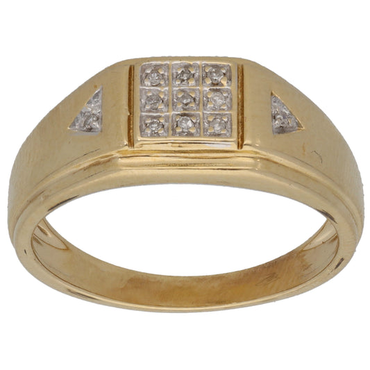 9ct Gold 0.055ct Diamond Alternative Ring Size P