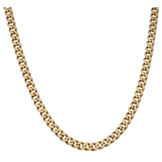9ct Gold Curb Chain 22"