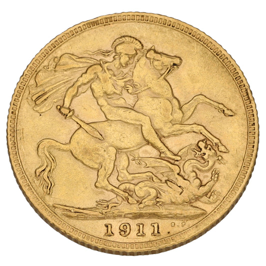 22ct Gold King George V Full Sovereign Coin 1911