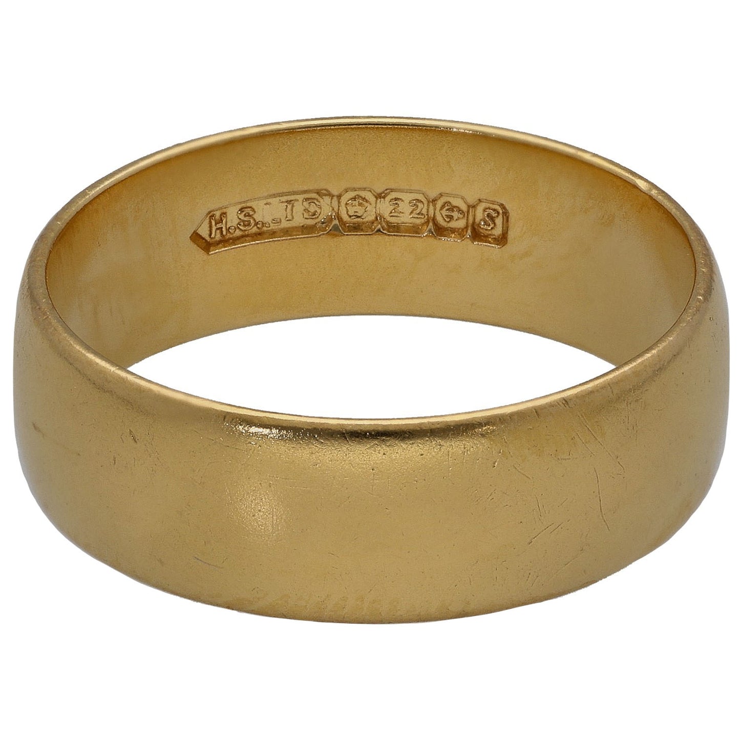 22ct Gold Plain Wedding Ring Size R