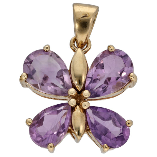 9ct Gold Amethyst Dress/Cocktail Pendant