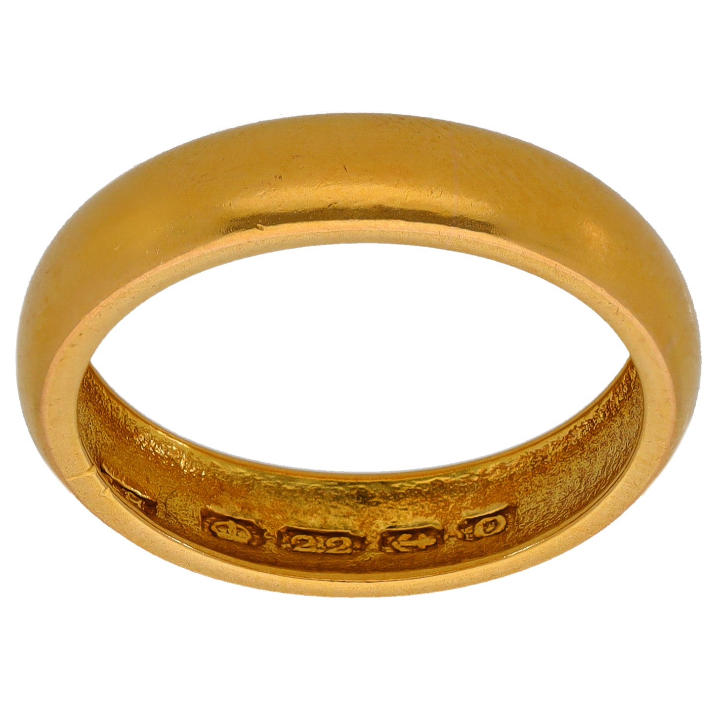 22ct Gold Plain Wedding Ring Size O
