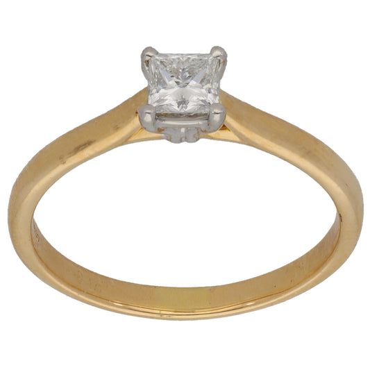 18ct Gold 0.40ct Diamond Solitaire Ring Size O
