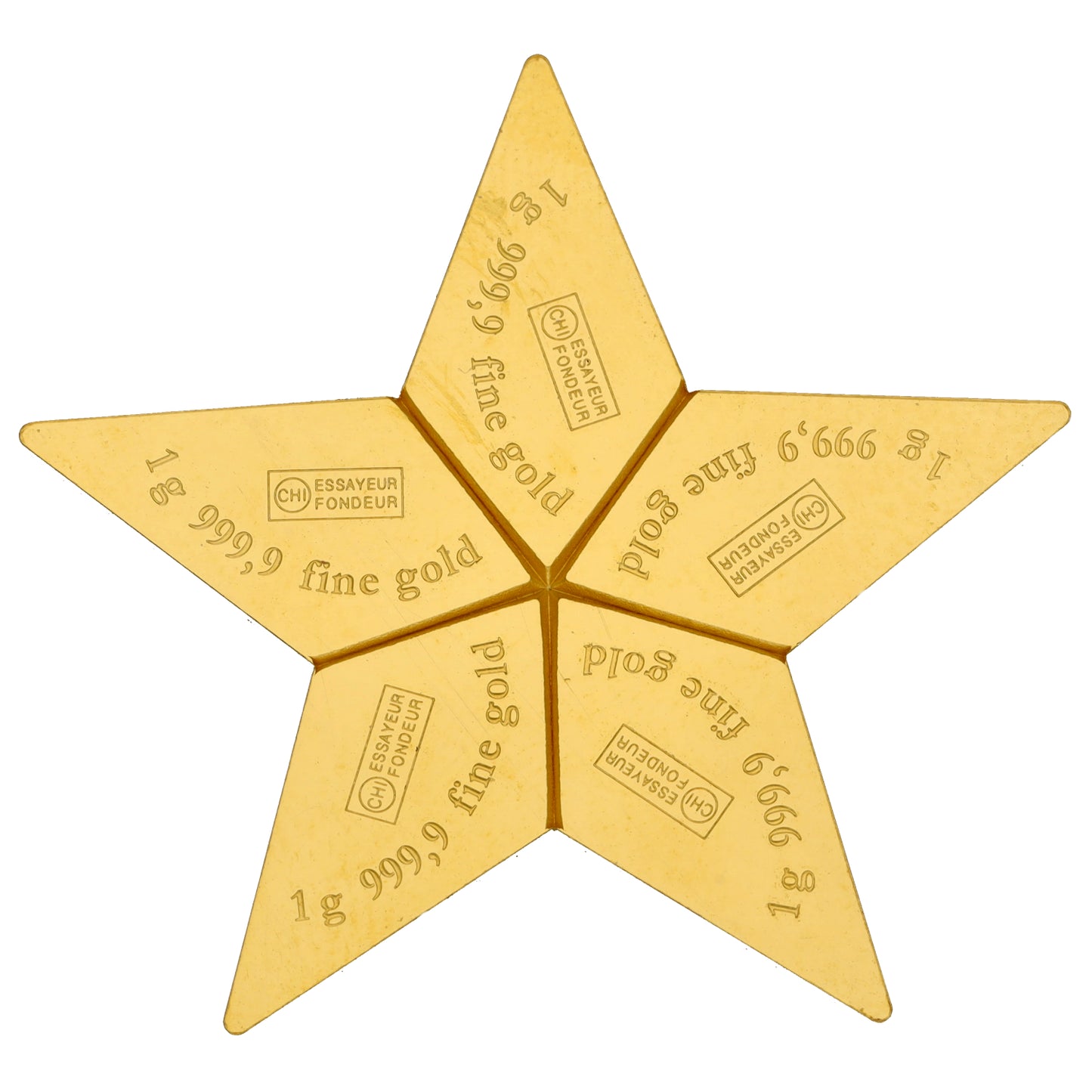 24ct 5g Gold Star Bar