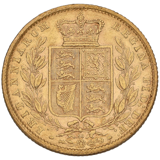 22ct Gold Queen Victoria Full Sovereign Coin 1872