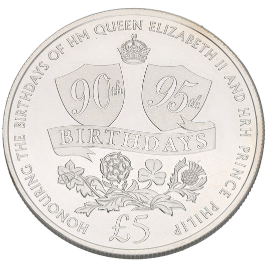 Sterling Silver 90th Birthday Queen Elizabeth II & 95th Birthday Prince Philip Coin 2016