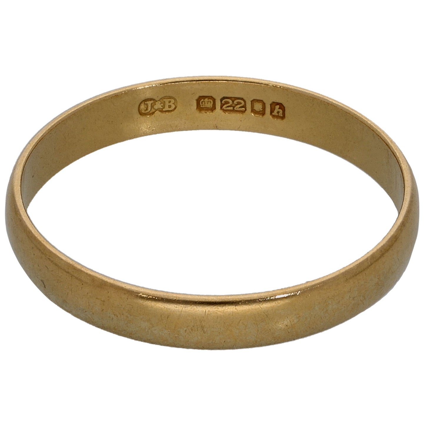 22ct Gold Plain Wedding Ring Size P