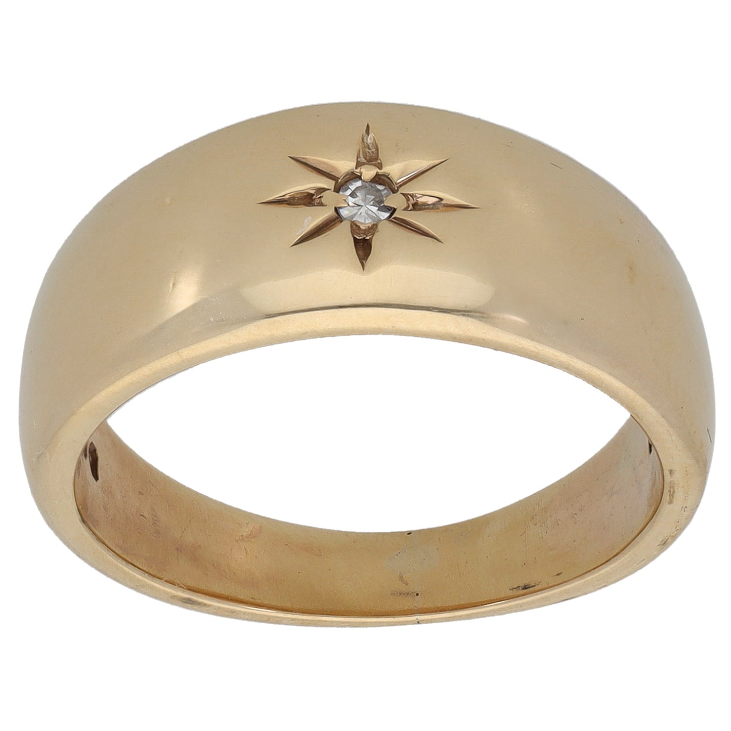 9ct Gold 0.04ct Diamond Dress/Cocktail Ring Size P