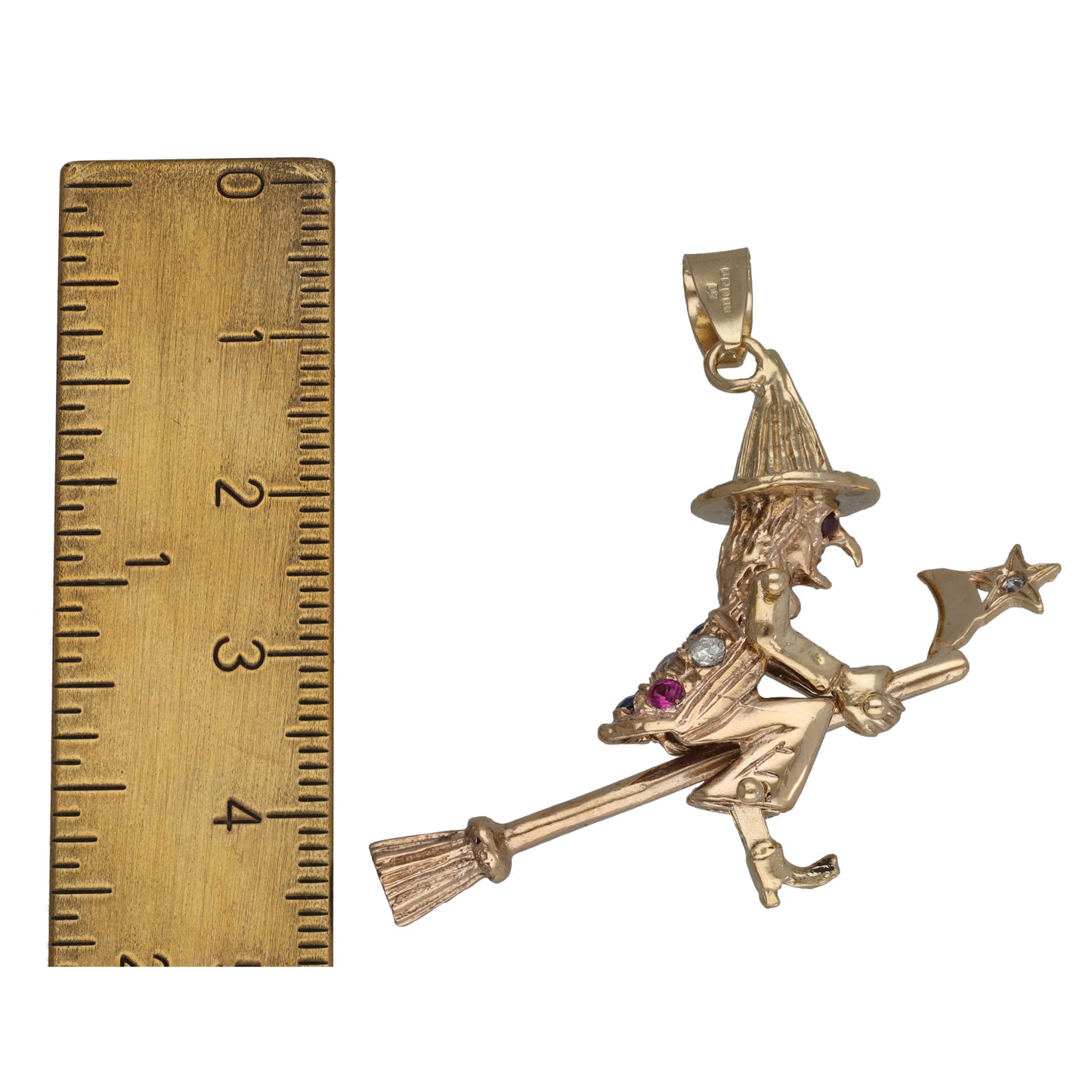 9ct Gold Imitation Witch Pendant