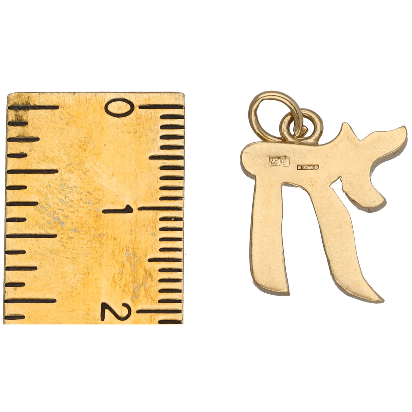 9ct Gold Chai Religious/Symbolic Pendant