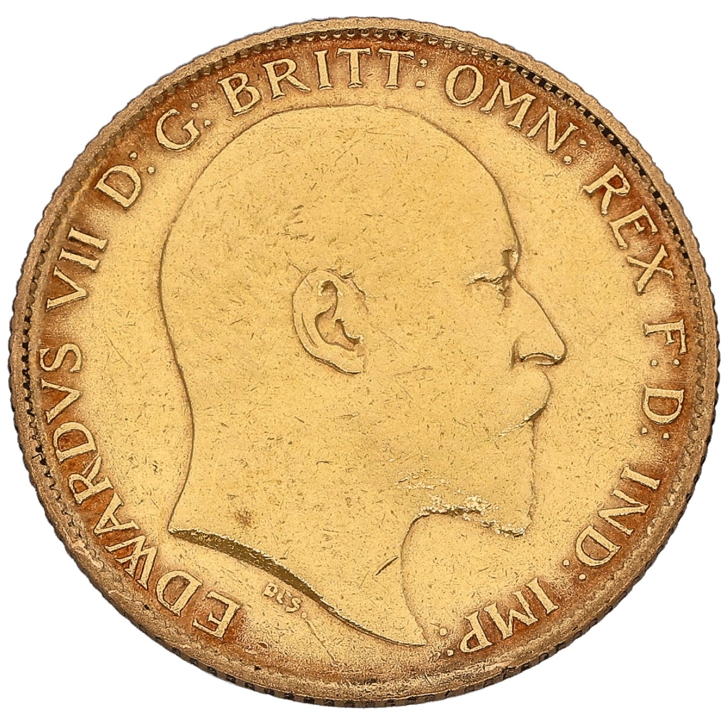 22ct Gold King Edward VII Half Sovereign Coin 1908