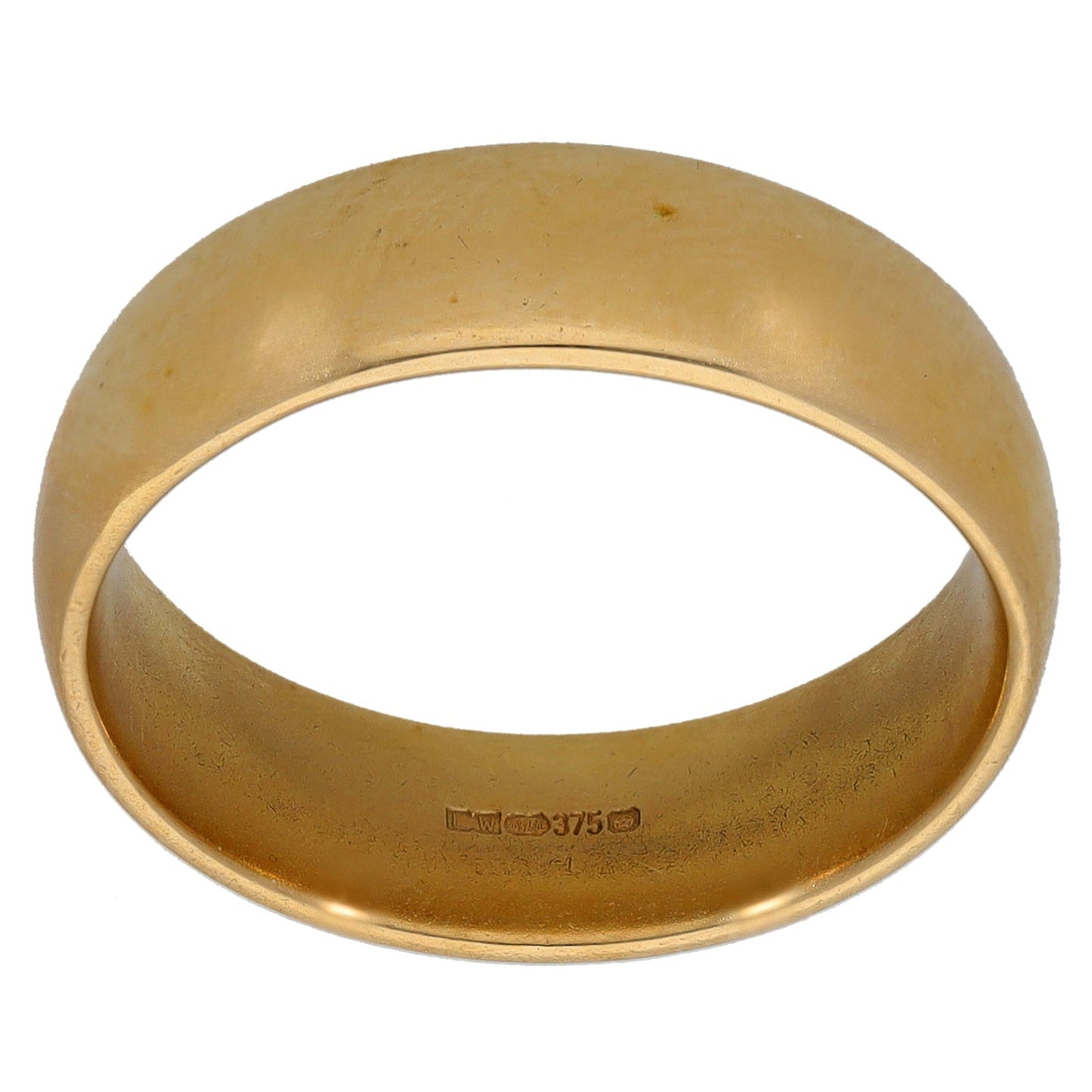9ct Gold Plain Wedding Ring Size P