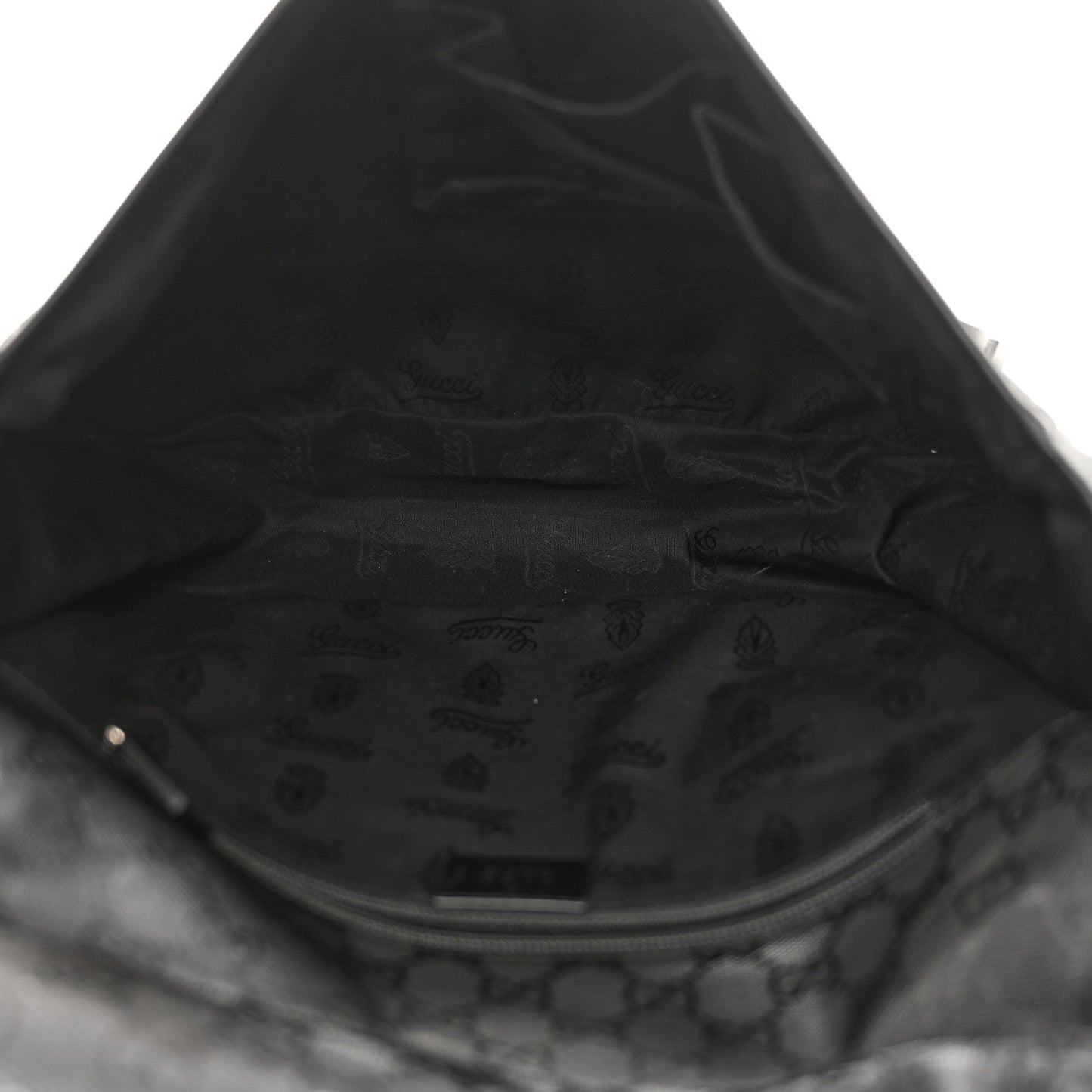 Gucci Double Buckle Messenger GG Imprime Coated Canvas Bag - Black