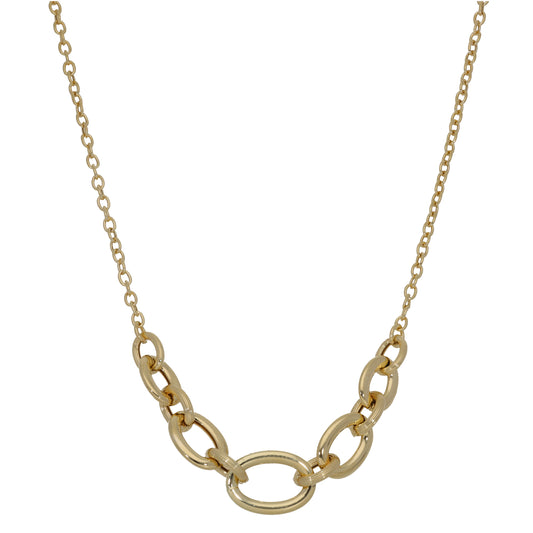 New 9ct Gold Curb Link Necklace 18"