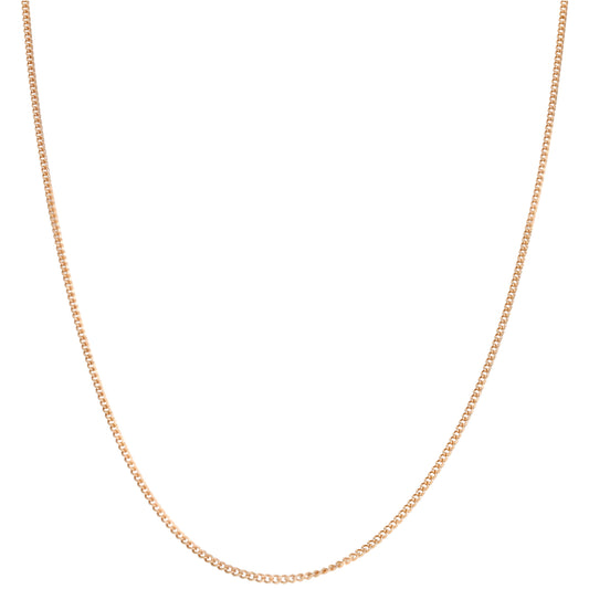 9ct Rose Gold Curb Chain 18"