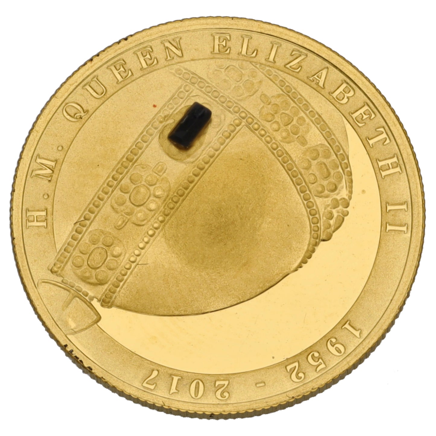 22ct Gold Queen Elizabeth II Sapphire Jubilee 1/10 Crown 2017