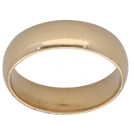 9ct Gold Plain Wedding Ring Size T