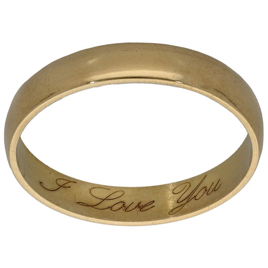 18ct Gold Plain Wedding Ring Size Q