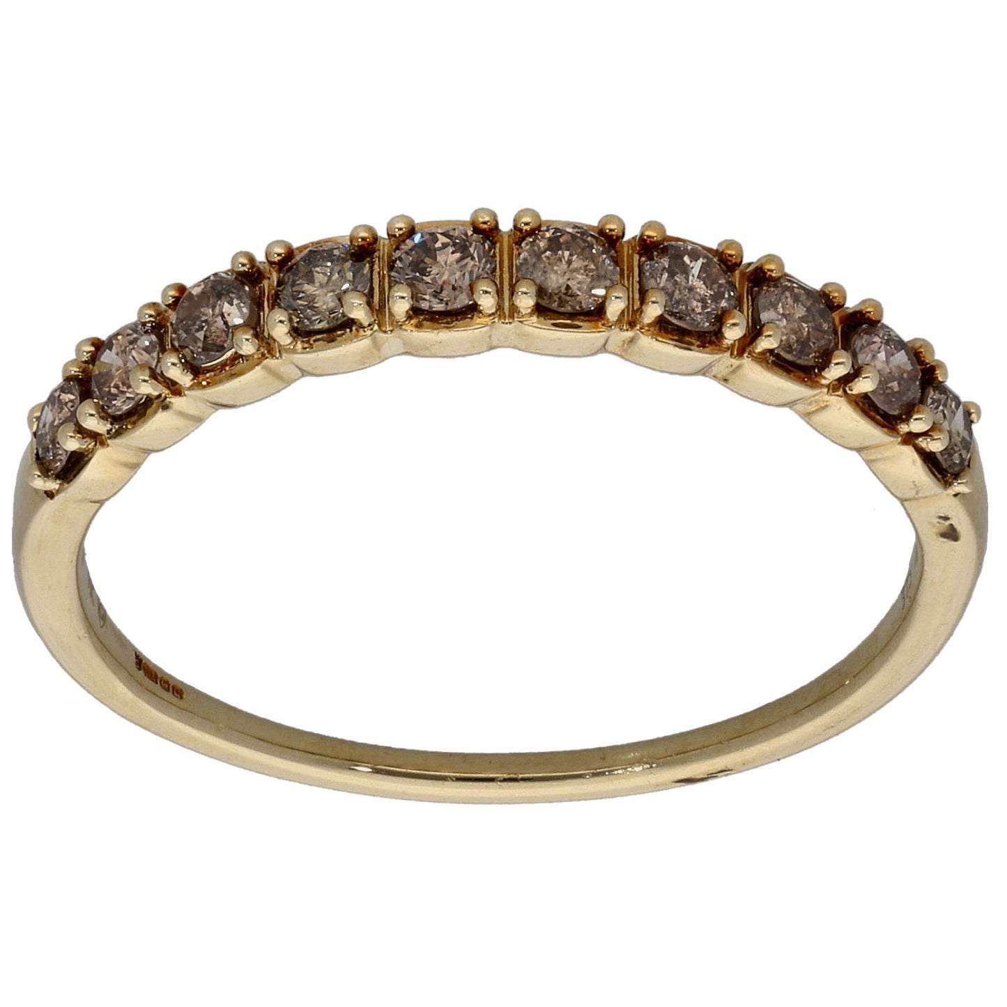 9ct Gold 0.40ct Diamond Half Eternity Ring Size S