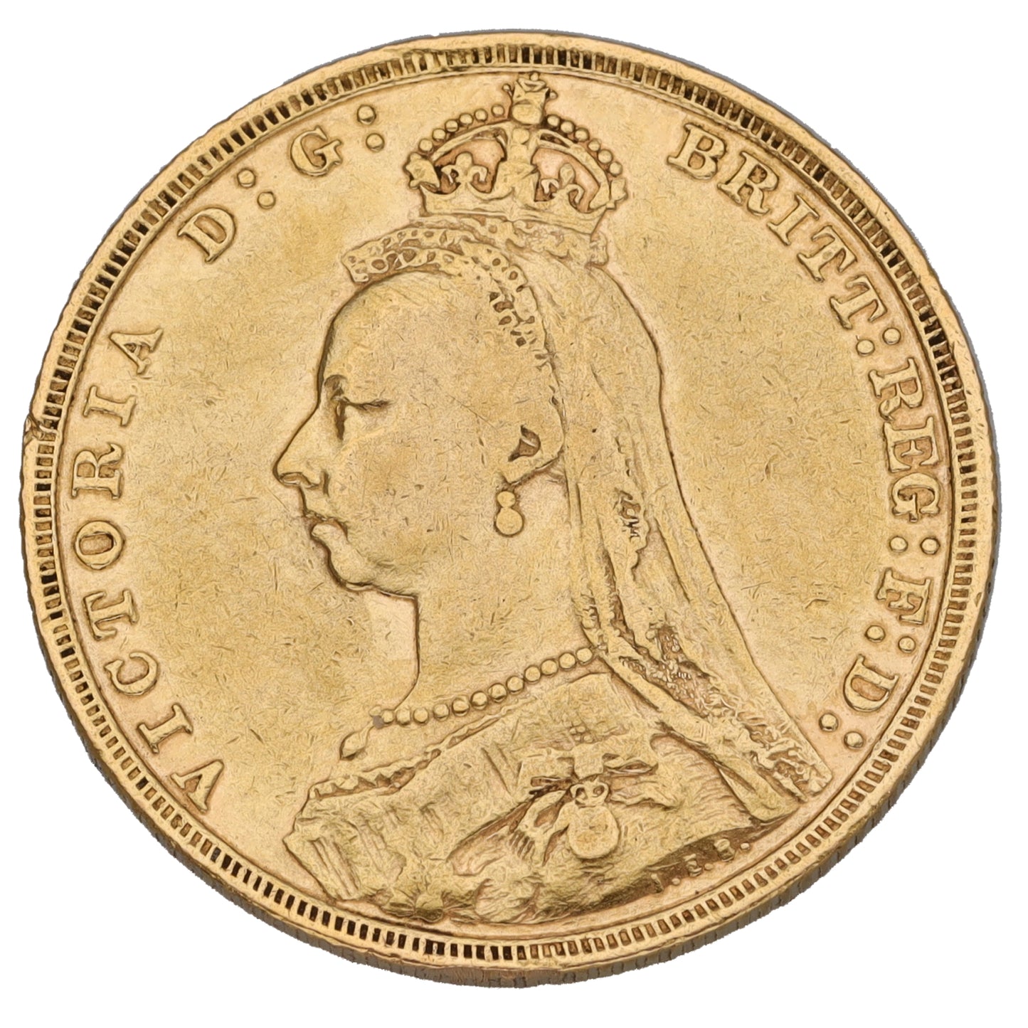 22ct Gold Queen Victoria Full Sovereign Coin 1891
