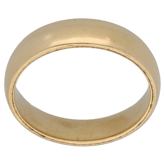 9ct Gold Plain Wedding Ring Size R