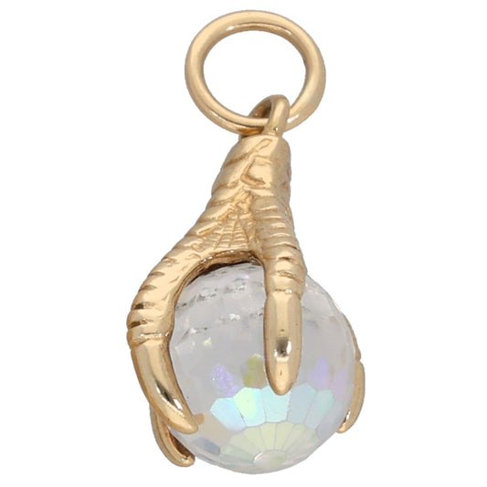 9ct Gold Imitation Single Stone Claw Pendant